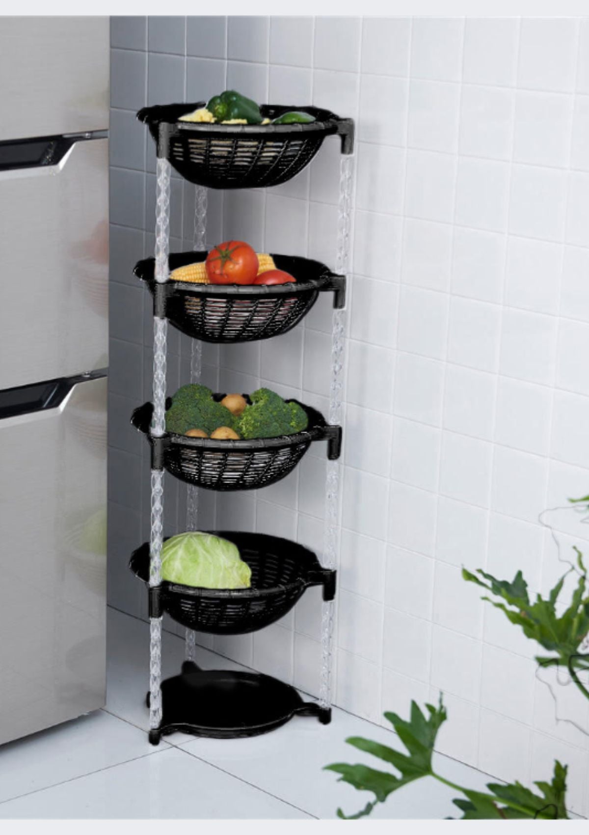 Uncluttered Designs Stacking Basket Bins